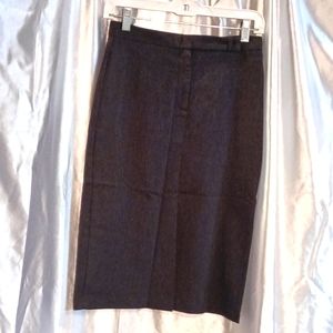 Deep gray Forever 21 pencil skirt two buttons zip up with slit S
